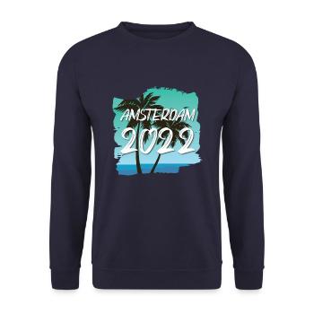 Amsterdam 2022 - Unisex Sweatshirt - navy - Front - Alina (178cm) & Michal (187cm)