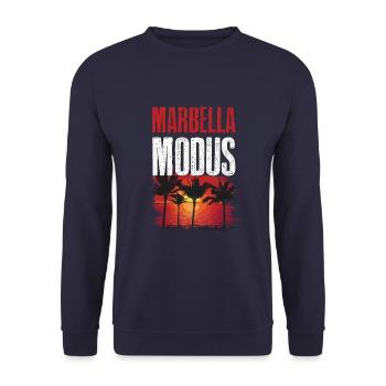 Marbella Mode - Unisex Sweatshirt - navy - Front - Alina (178cm) & Michal (187cm)