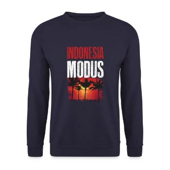 Indonesia Modus - Unisex Pullover - Navy - Vorne - Alina (178cm) & Michal (187cm)