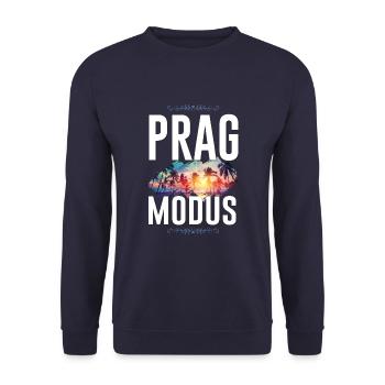 Prague Mode - Unisex Sweatshirt - navy - Front - Alina (178cm) & Michal (187cm)