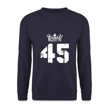 45 Couronne numérique - Sweat-shirt Unisexe - marine - Devant - Alina (178cm) & Michal (187cm)