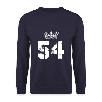 54 Couronne de numéros - Sweat-shirt Unisexe - marine - Devant - Alina (178cm) & Michal (187cm)