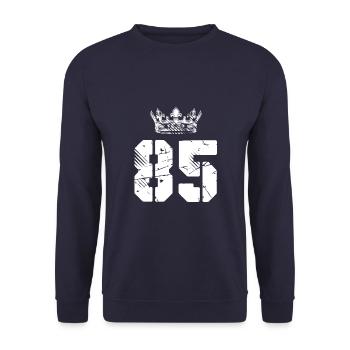 85 Couronne numérique - Sweat-shirt Unisexe - marine - Devant - Alina (178cm) & Michal (187cm)