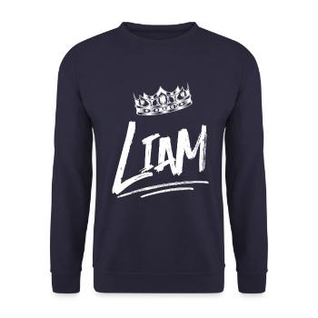 Liam - Unisex Sweatshirt - navy - Front - Alina (178cm) & Michal (187cm)