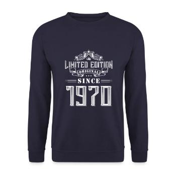 Édition limitée 1970 - Sweat-shirt Unisexe - marine - Devant - Alina (178cm) & Michal (187cm)