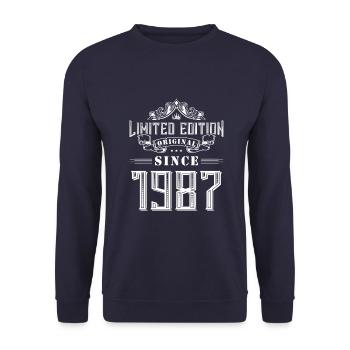 Édition limitée 1987 - Sweat-shirt Unisexe - marine - Devant - Alina (178cm) & Michal (187cm)