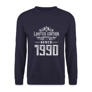 1990 limited edition - Unisex Pullover - Navy - Vorne - Alina (178cm) & Michal (187cm)