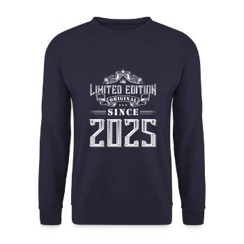 2025 limited edition - Unisex Sweatshirt - navy - Front - Alina (178cm) & Michal (187cm)