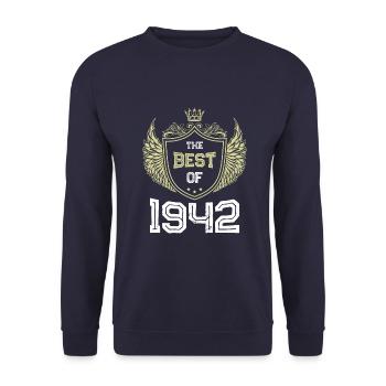 1942 best of - Unisex Pullover - Navy - Vorne - Alina (178cm) & Michal (187cm)