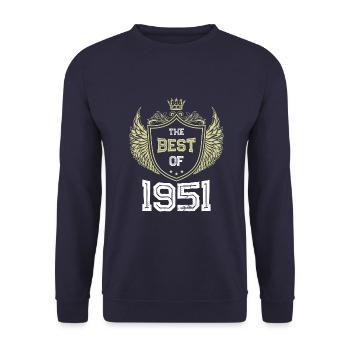 1951 best of - Unisex Sweatshirt - navy - Front - Alina (178cm) & Michal (187cm)