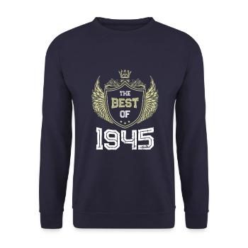 1945 best of - Unisex Sweatshirt - navy - Front - Alina (178cm) & Michal (187cm)
