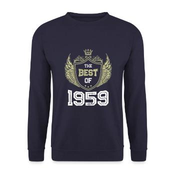 1959 best of - Unisex Sweatshirt - navy - Front - Alina (178cm) & Michal (187cm)