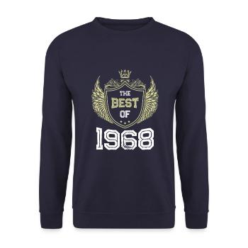 1968 best of - Unisex Sweatshirt - navy - Front - Alina (178cm) & Michal (187cm)
