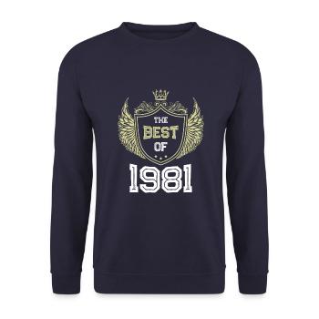 1981 best of - Unisex Pullover - Navy - Vorne - Alina (178cm) & Michal (187cm)