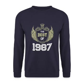 1987 best of - Unisex Sweatshirt - navy - Front - Alina (178cm) & Michal (187cm)