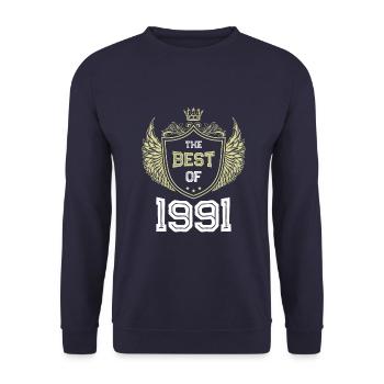 1991 best of - Unisex Pullover - Navy - Vorne - Alina (178cm) & Michal (187cm)