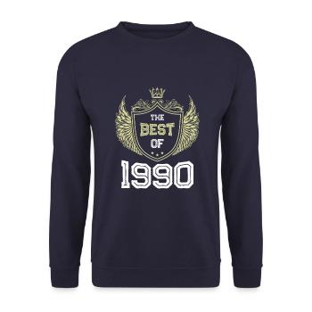 1990 best of - Unisex Sweatshirt - navy - Front - Alina (178cm) & Michal (187cm)