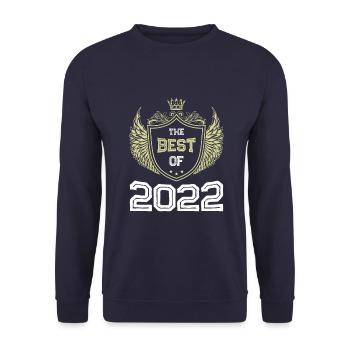 2022 best of - Unisex Sweatshirt - navy - Front - Alina (178cm) & Michal (187cm)