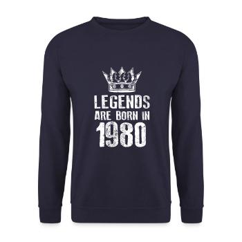 Légendes de 1980 nées en - Sweat-shirt Unisexe - marine - Devant - Alina (178cm) & Michal (187cm)