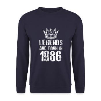 Légendes de 1986 nées en - Sweat-shirt Unisexe - marine - Devant - Alina (178cm) & Michal (187cm)