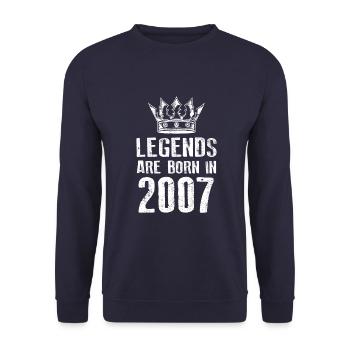 Légendes de 2007 nées en - Sweat-shirt Unisexe - marine - Devant - Alina (178cm) & Michal (187cm)