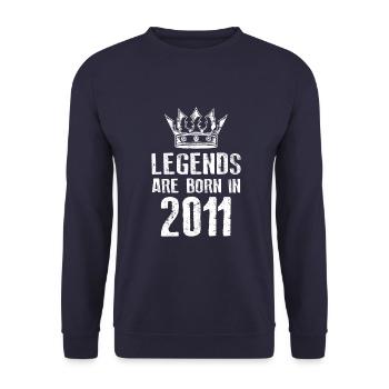 Légendes de 2011 nées en - Sweat-shirt Unisexe - marine - Devant - Alina (178cm) & Michal (187cm)