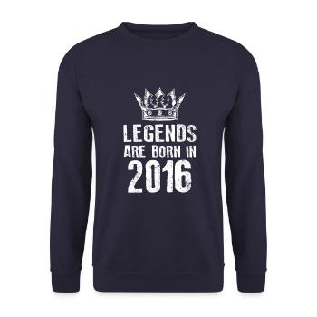 Légendes 2016 nées en - Sweat-shirt Unisexe - marine - Devant - Alina (178cm) & Michal (187cm)
