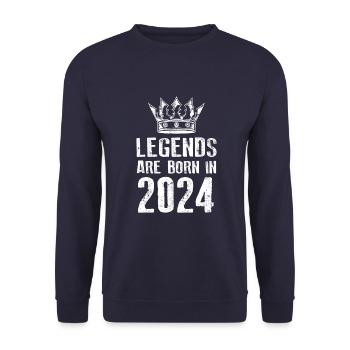 Légendes 2024 nées en - Sweat-shirt Unisexe - marine - Devant - Alina (178cm) & Michal (187cm)