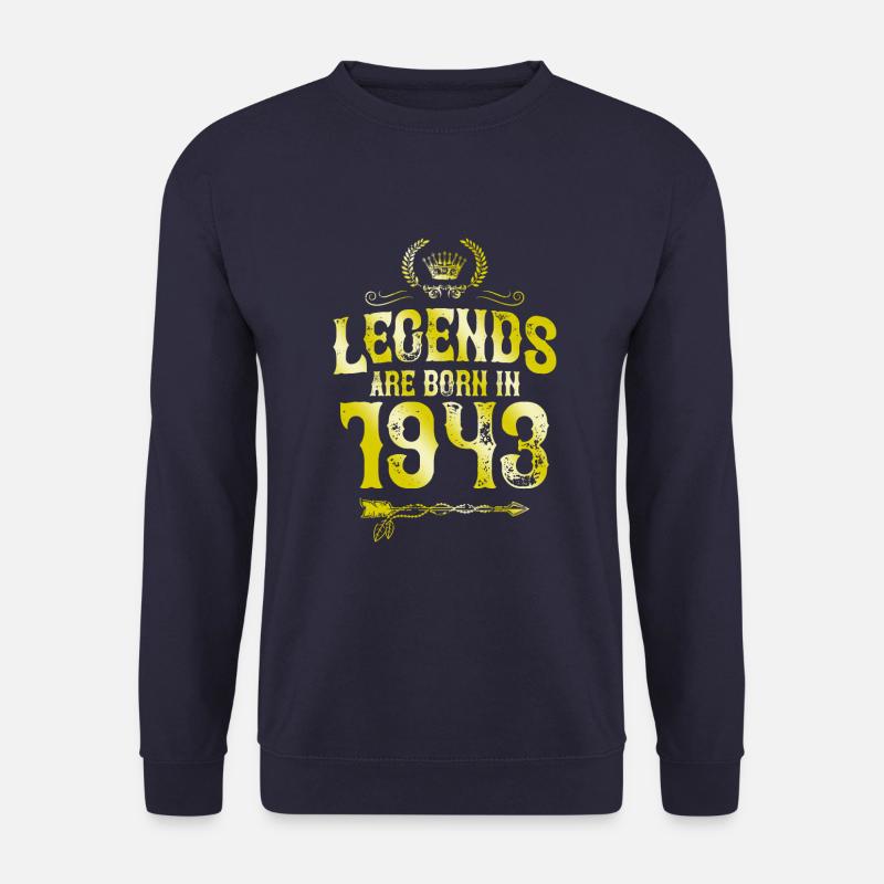 1943 legends born in - Unisex Sweatshirt - navy