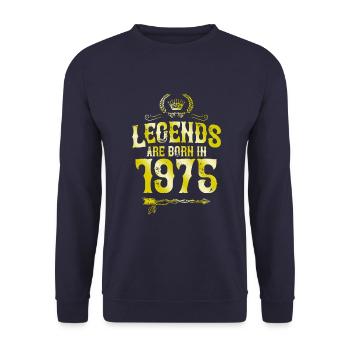 1975 legends born in - Unisex Sweatshirt - navy - Front - Alina (178cm) & Michal (187cm)