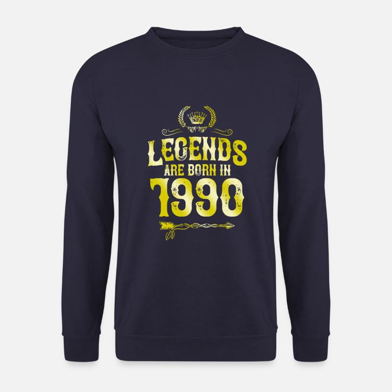 1990 legends born in - Unisex Pullover - Navy