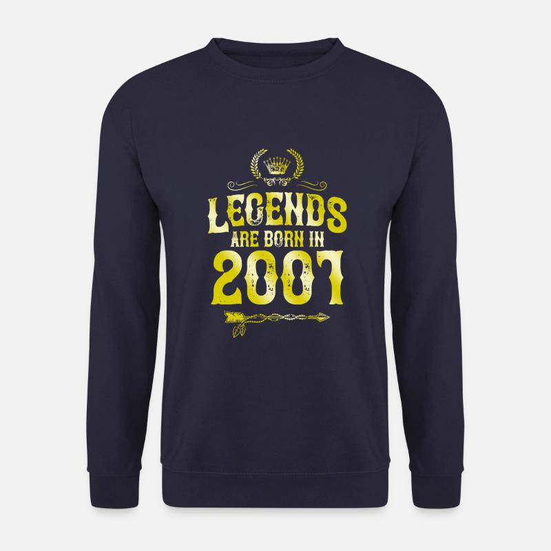 2001 legends born in - Unisex Pullover - Navy