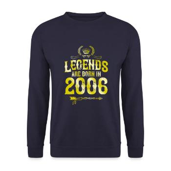 2006 legends born in - Unisex Sweatshirt - navy - Front - Alina (178cm) & Michal (187cm)