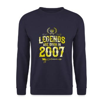 Légendes de 2007 nées en - Sweat-shirt Unisexe - marine - Devant - Alina (178cm) & Michal (187cm)