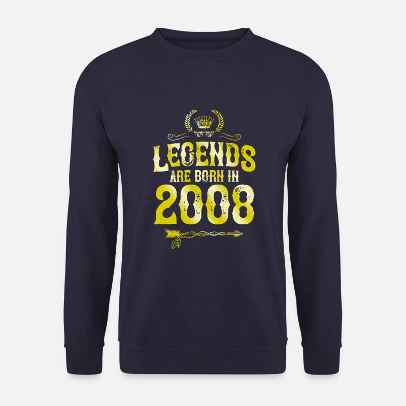 2008 legends born in - Unisex Pullover - Navy