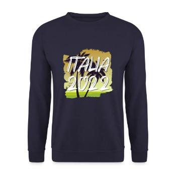 Italia 2022 - Unisex Sweatshirt - navy - Front - Alina (178cm) & Michal (187cm)