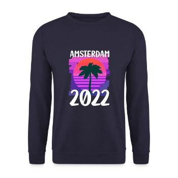 Amsterdam 2022 - Unisex Sweatshirt - navy - Front - Alina (178cm) & Michal (187cm)