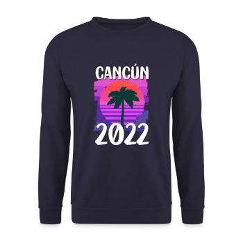 Cancun 2022 - Unisex Sweatshirt - navy - Front - Alina (178cm) & Michal (187cm)