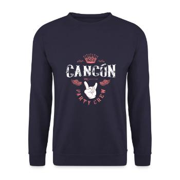 Cancun Party Crew - Unisex Pullover - Navy - Vorne - Alina (178cm) & Michal (187cm)