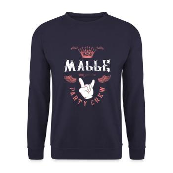 Malle Party Crew - Unisex Sweatshirt - navy - Front - Alina (178cm) & Michal (187cm)
