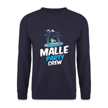Malle Party Crew - Unisex Pullover - Navy - Vorne - Alina (178cm) & Michal (187cm)