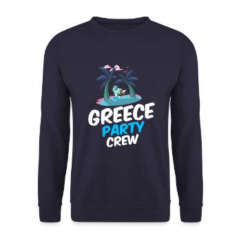 Équipage de la fête de grèce - Sweat-shirt Unisexe - marine - Devant - Alina (178cm) & Michal (187cm)