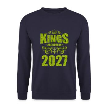 les rois naissent en 2027 - Sweat-shirt Unisexe - marine - Devant - Alina (178cm) & Michal (187cm)
