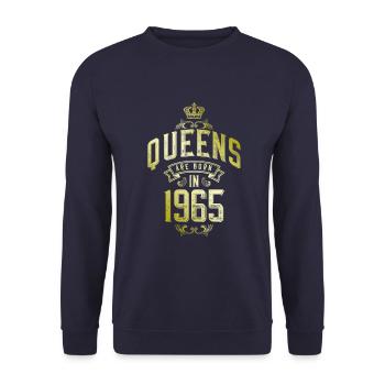 Reines nées en 1965 - Sweat-shirt Unisexe - marine - Devant - Alina (178cm) & Michal (187cm)