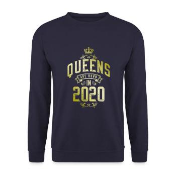 Queens born in 2020 - Unisex Sweatshirt - navy - Front - Alina (178cm) & Michal (187cm)