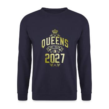 Reines nées en 2027 - Sweat-shirt Unisexe - marine - Devant - Alina (178cm) & Michal (187cm)