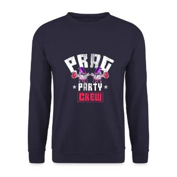 Prag Party Crew - Unisex Pullover - Navy - Vorne - Alina (178cm) & Michal (187cm)