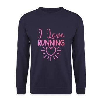 J’adore la course - Sweat-shirt Unisexe - marine - Devant - Alina (178cm) & Michal (187cm)