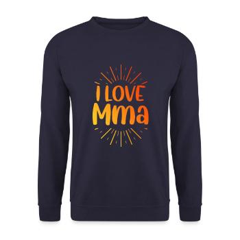 Ich liebe Mma - Unisex Pullover - Navy - Vorne - Alina (178cm) & Michal (187cm)