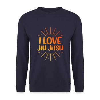 J’adore le Jiu Jitsu - Sweat-shirt Unisexe - marine - Devant - Alina (178cm) & Michal (187cm)